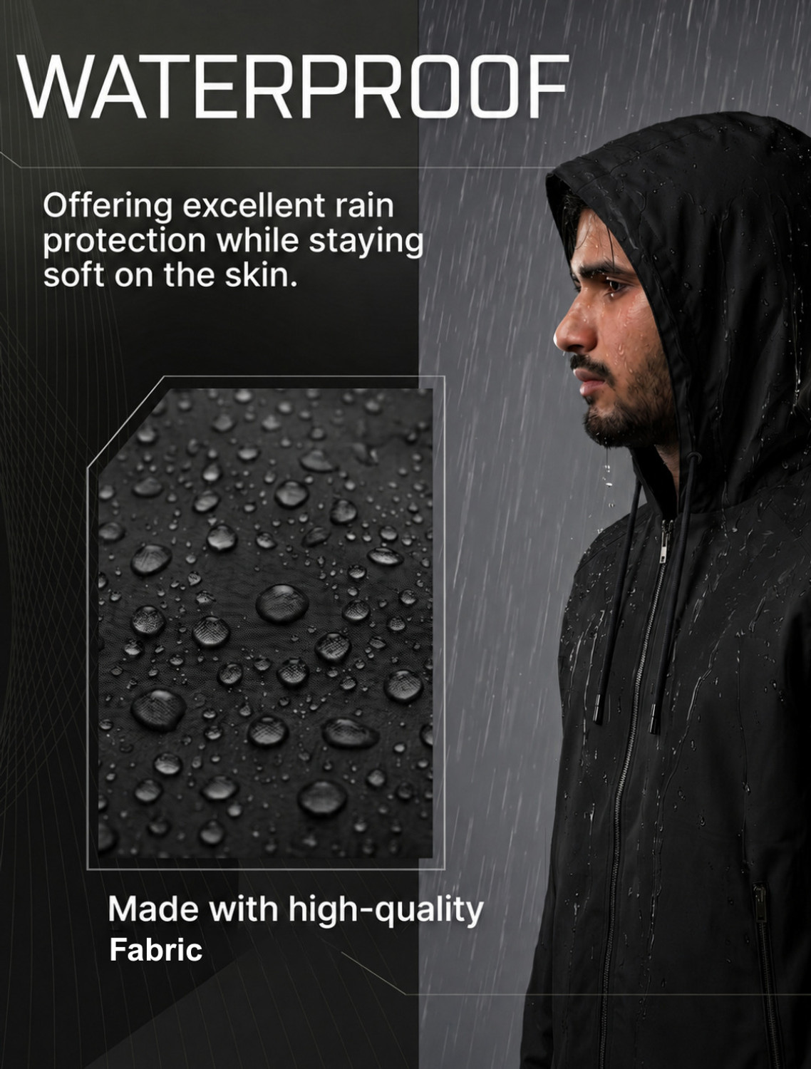 Image of Mia Fashion Solid Men Raincoat