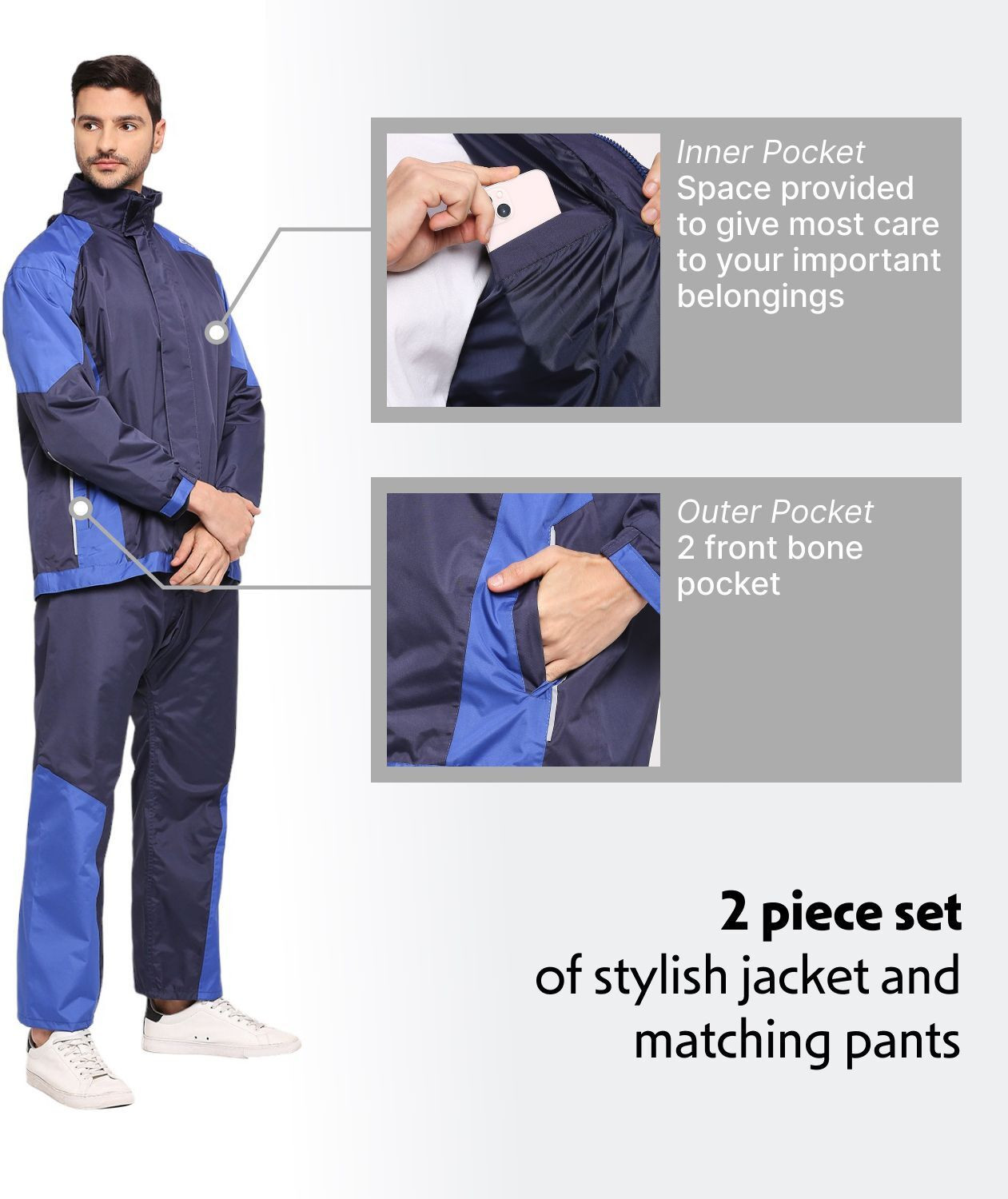 Image of CITIZEN Colorblock Men Raincoat