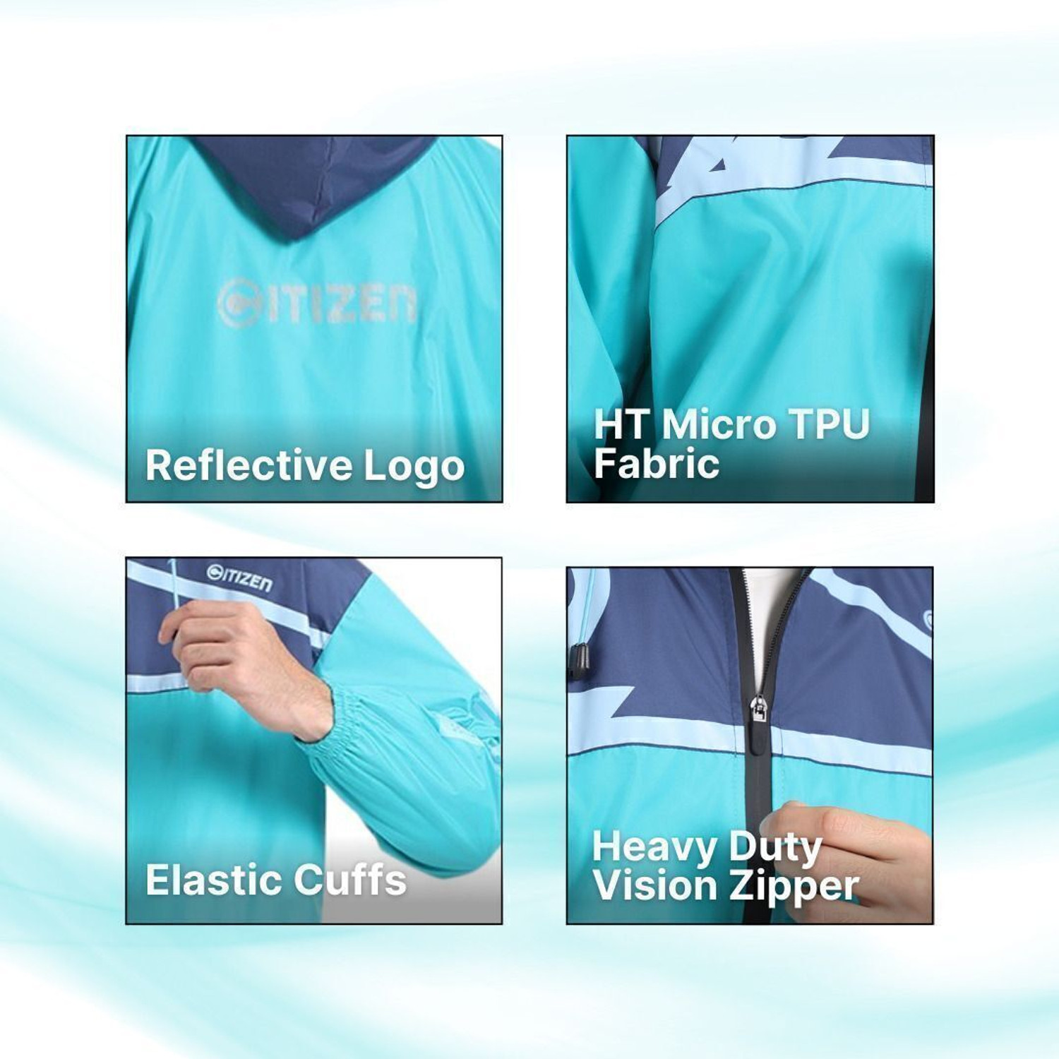 Image of CITIZEN Colorblock Men Raincoat