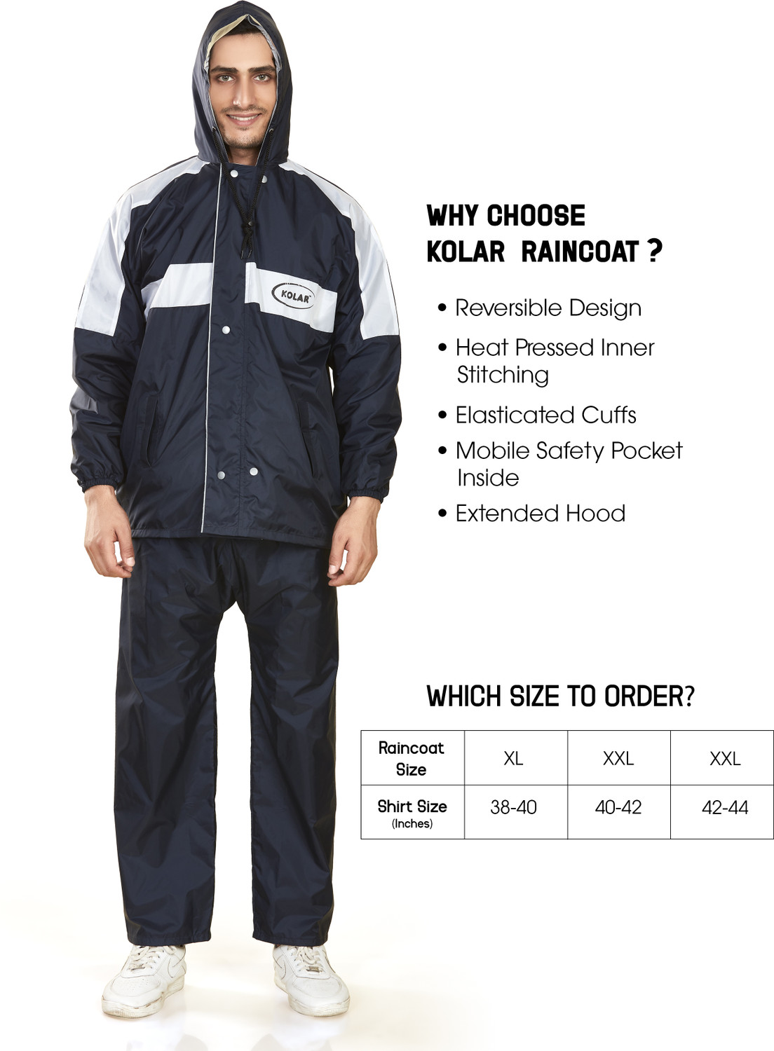 Image of Kolar Solid Men Rain Suit