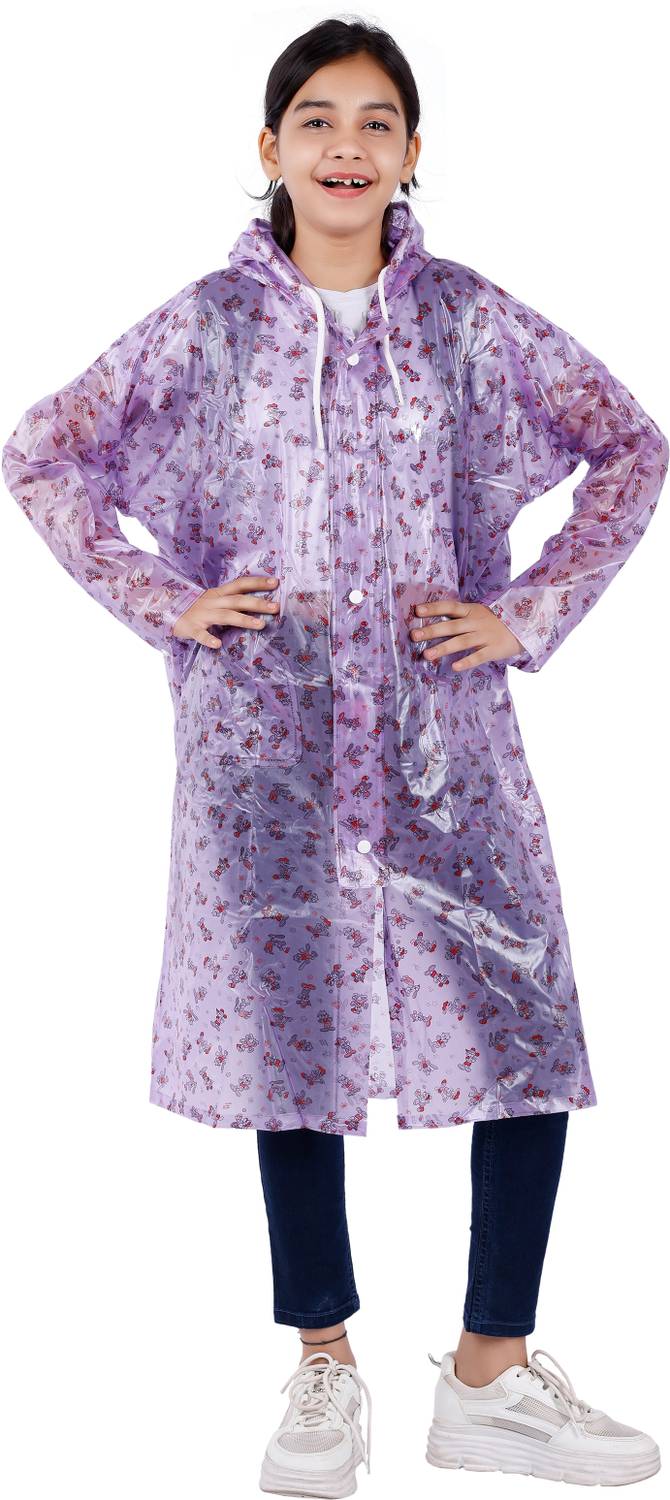 Aristocrat Self Design Girls Raincoat