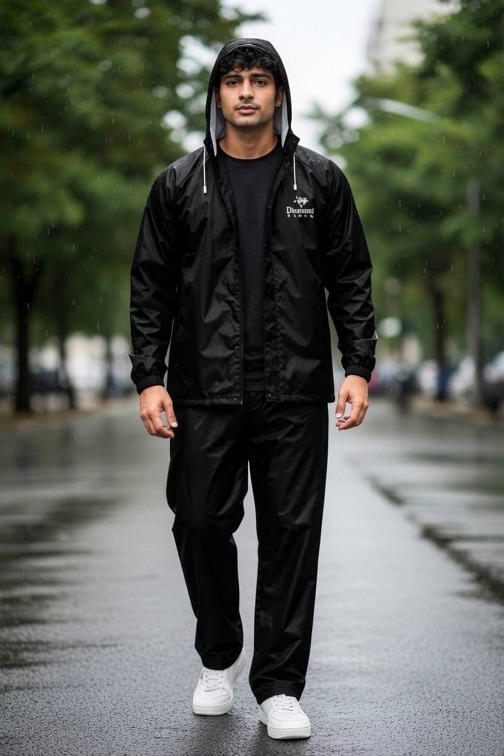 DIAMOND CLUSTER Solid Men Rain Suit