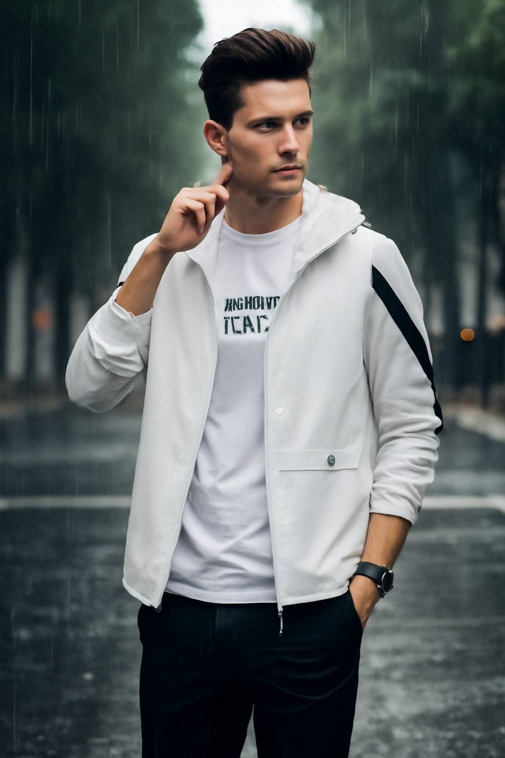Caraba Colorblock Men Raincoat