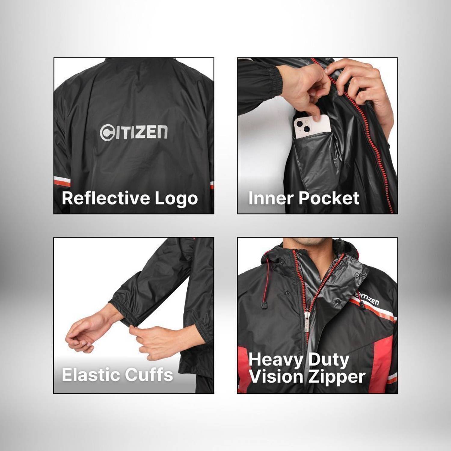CITIZEN Men Solid Rain Suit - Image 3