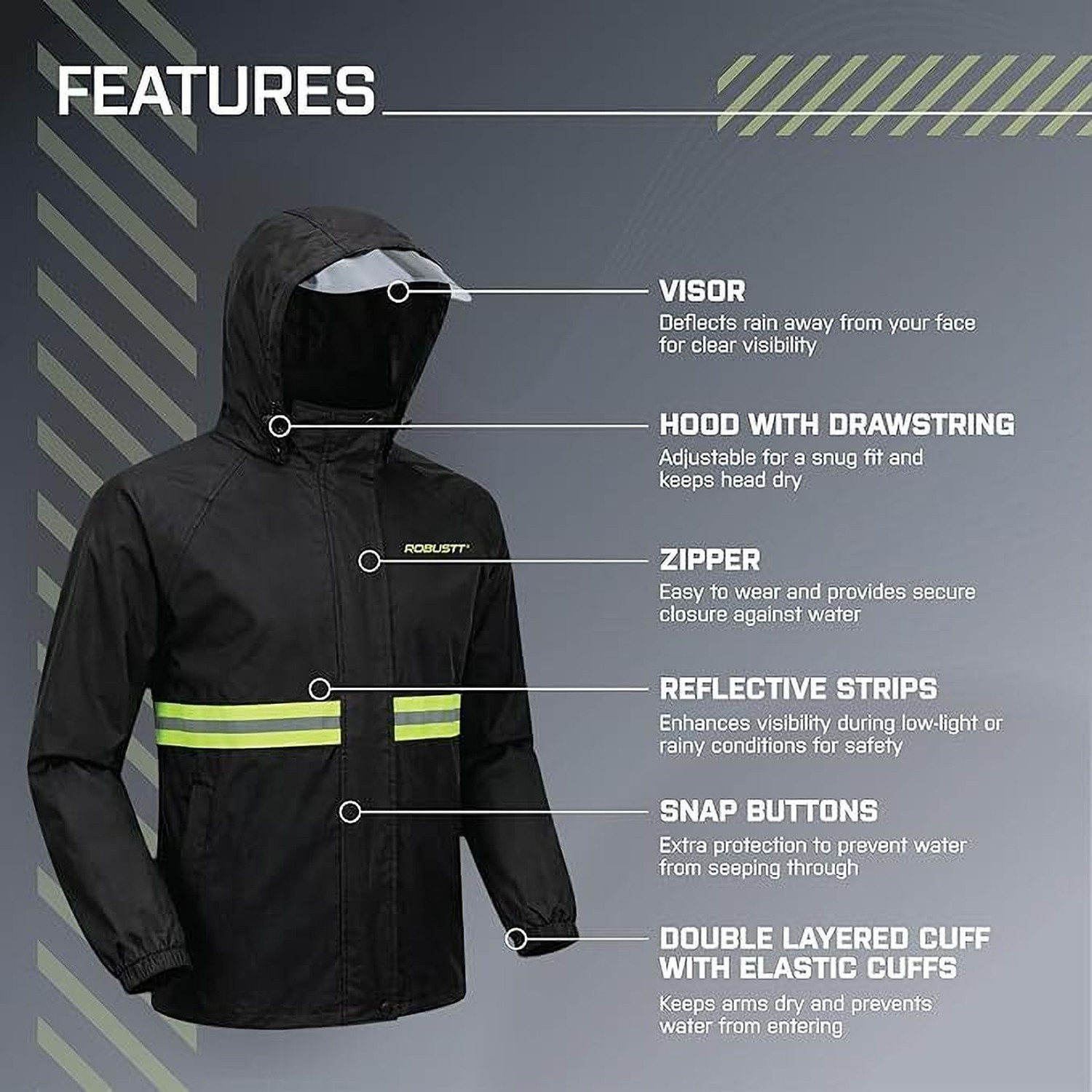 Image of Spotview Solid Unisex Rain Suit