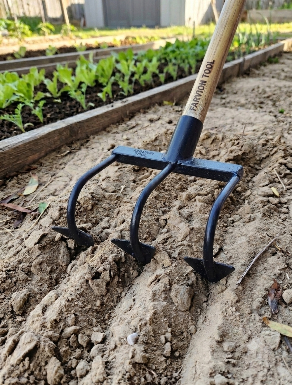 Image of SSA 6 teeth. garden rake high carbon steel blade Hand rake