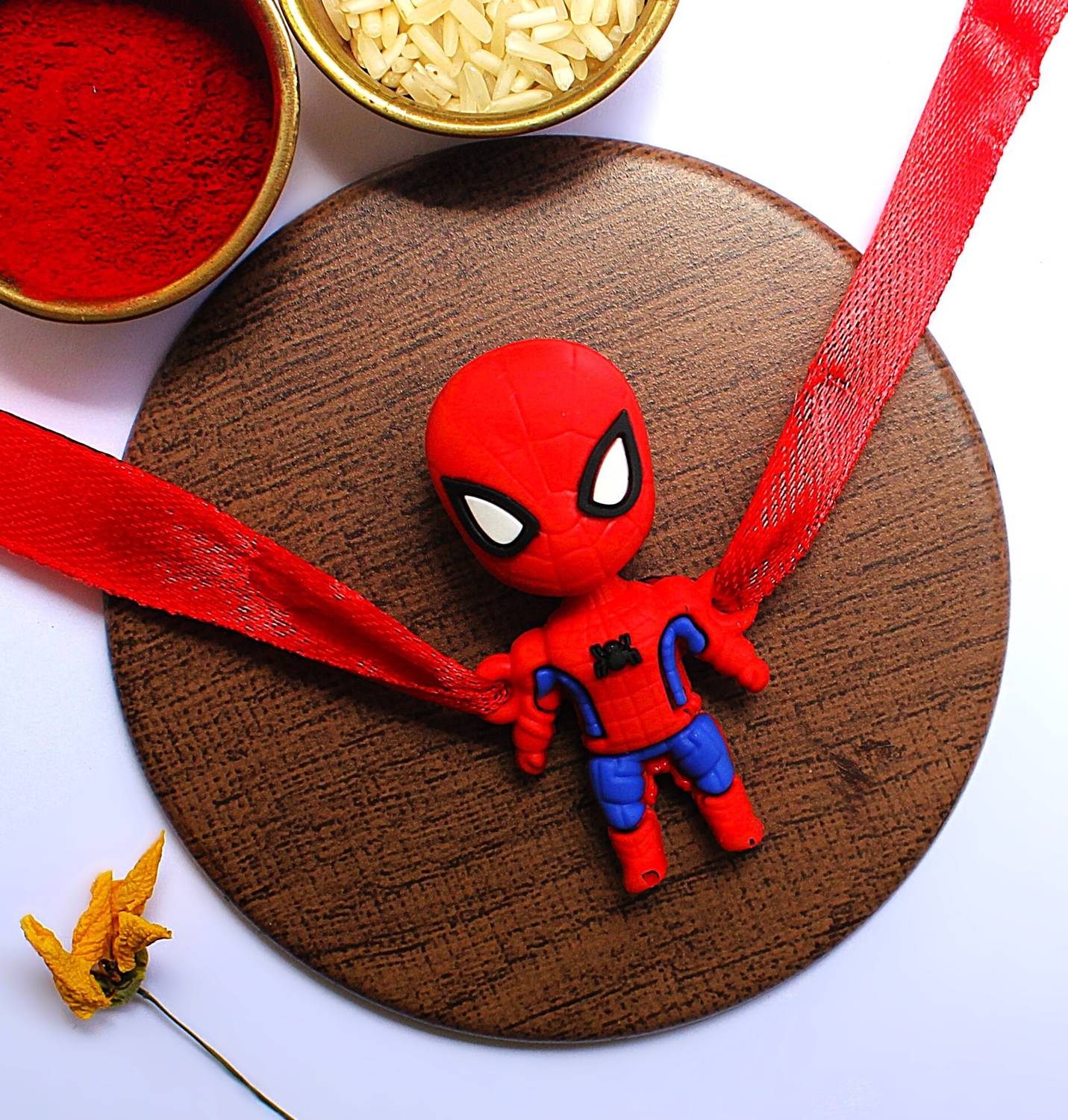 Kids Cute Spider Man Playful Rakhi For Kids | new latest rakhi design for brother Pearl, Yarn Chawal Roli Pack Set by bandhan