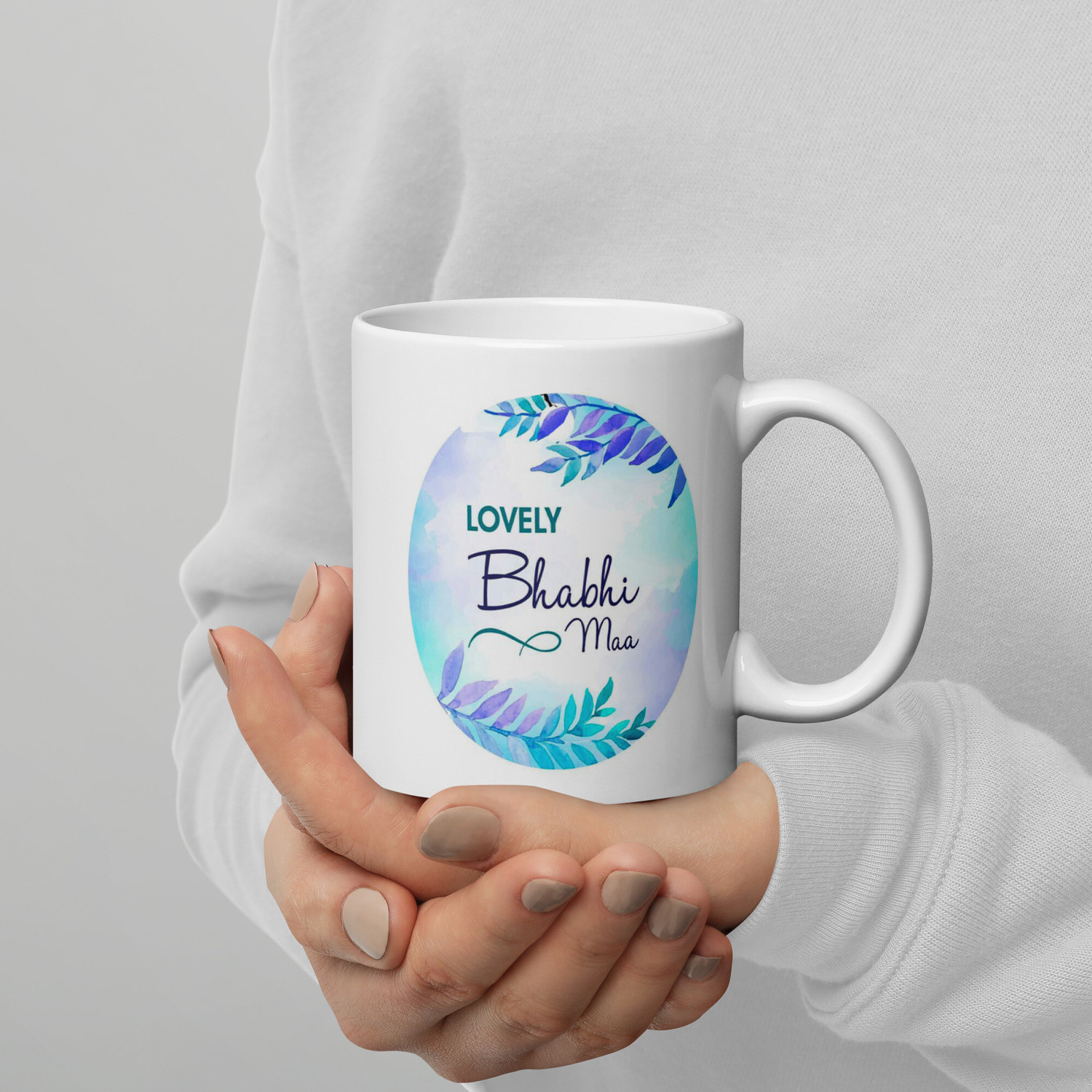 Image of Designer Rakhi Gift Set For Brother Combo With Roli Chawal Greeting Card- MGP-2 Mauli Thread Mug, Rakhi, Lumba, Greeting Card, Chawal Roli Pack Set by Tonkwalas