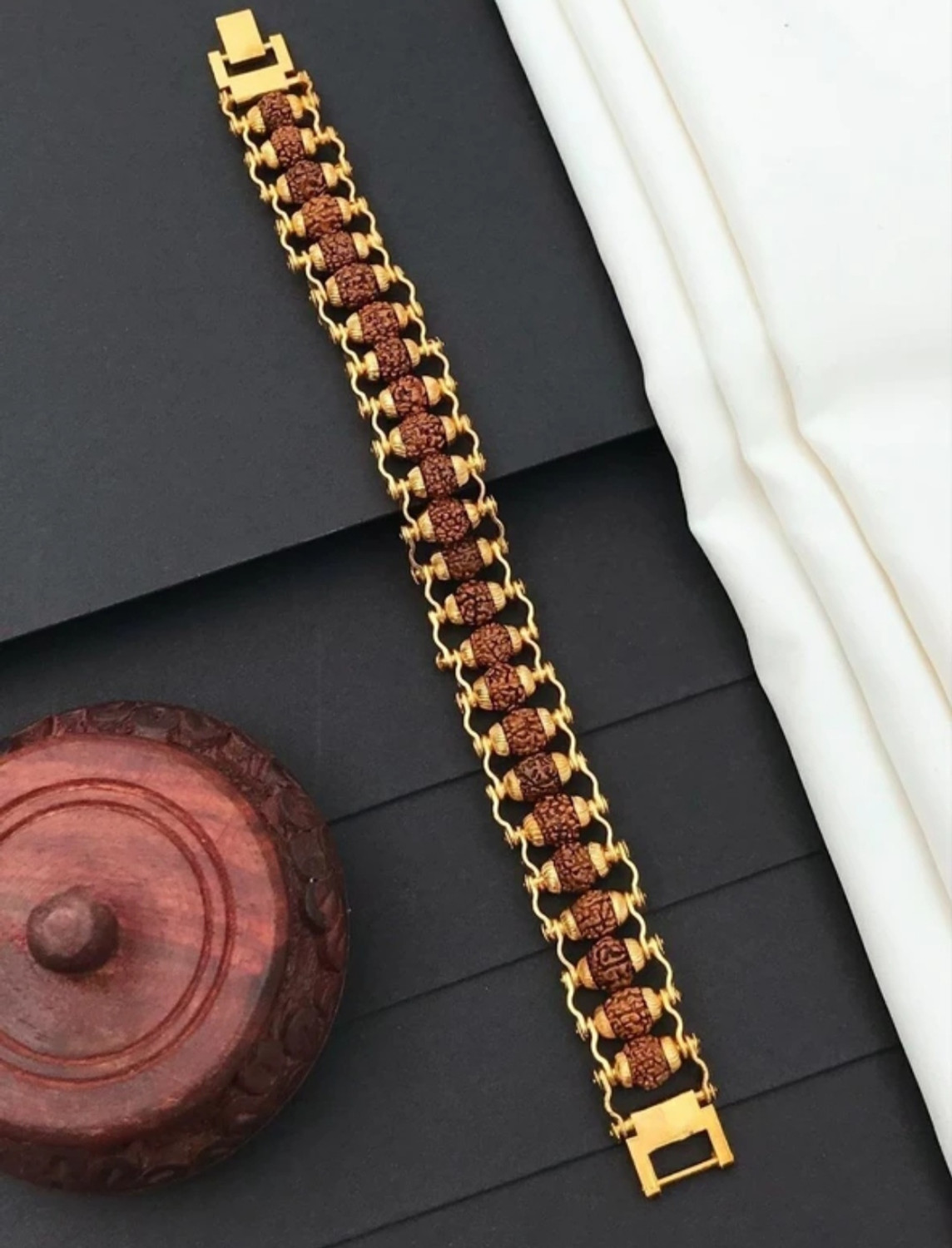 Image of Bracelet FST35 Gold Finish Rakhi by Devora