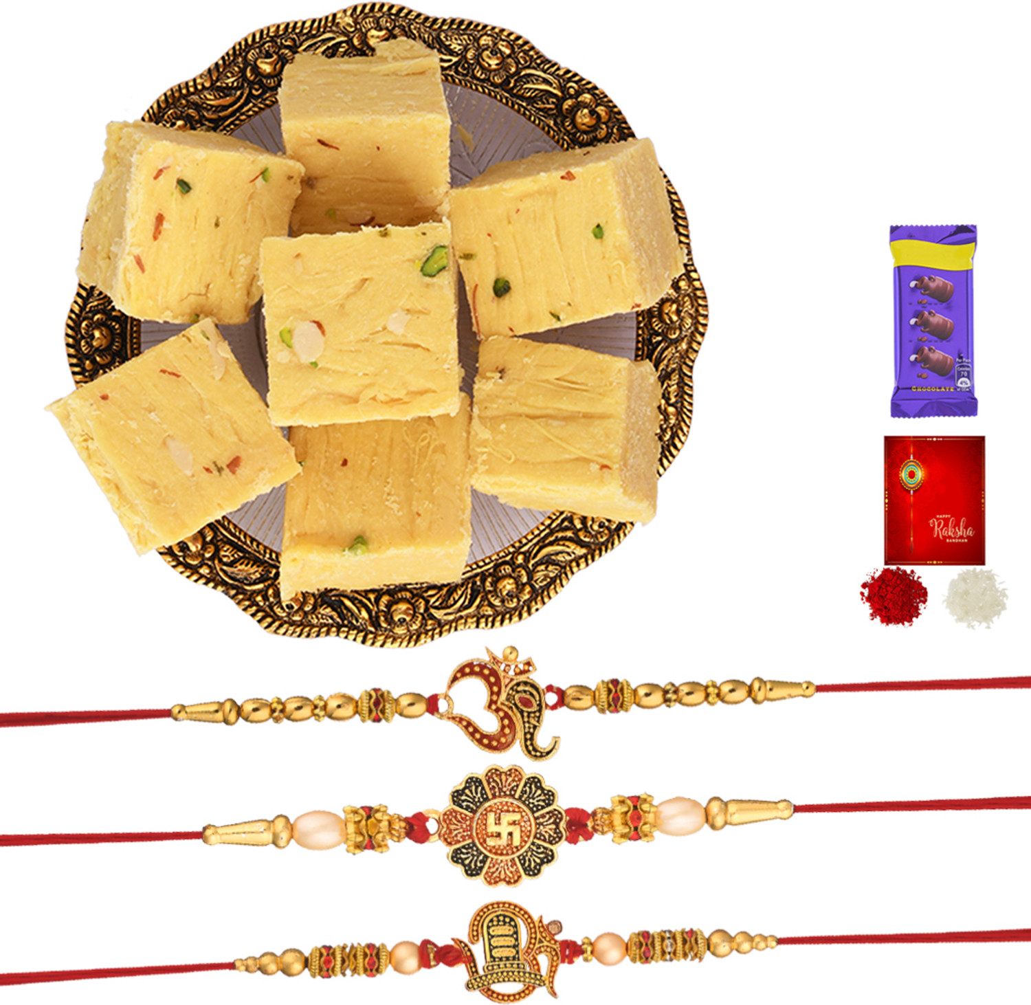 Image of Religious 23RK COM3 SP1 Assorted Rakhi by Poorak