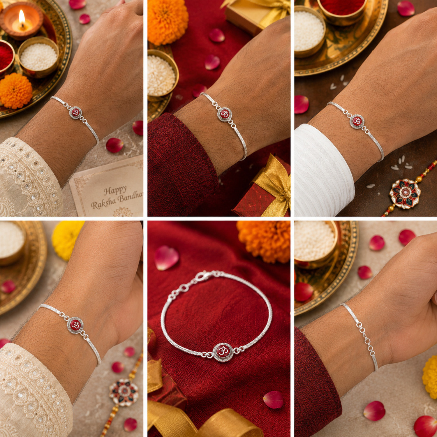 Image of Designer RKHRR6049180929 Silver Rakhi by JEWEL FUEL