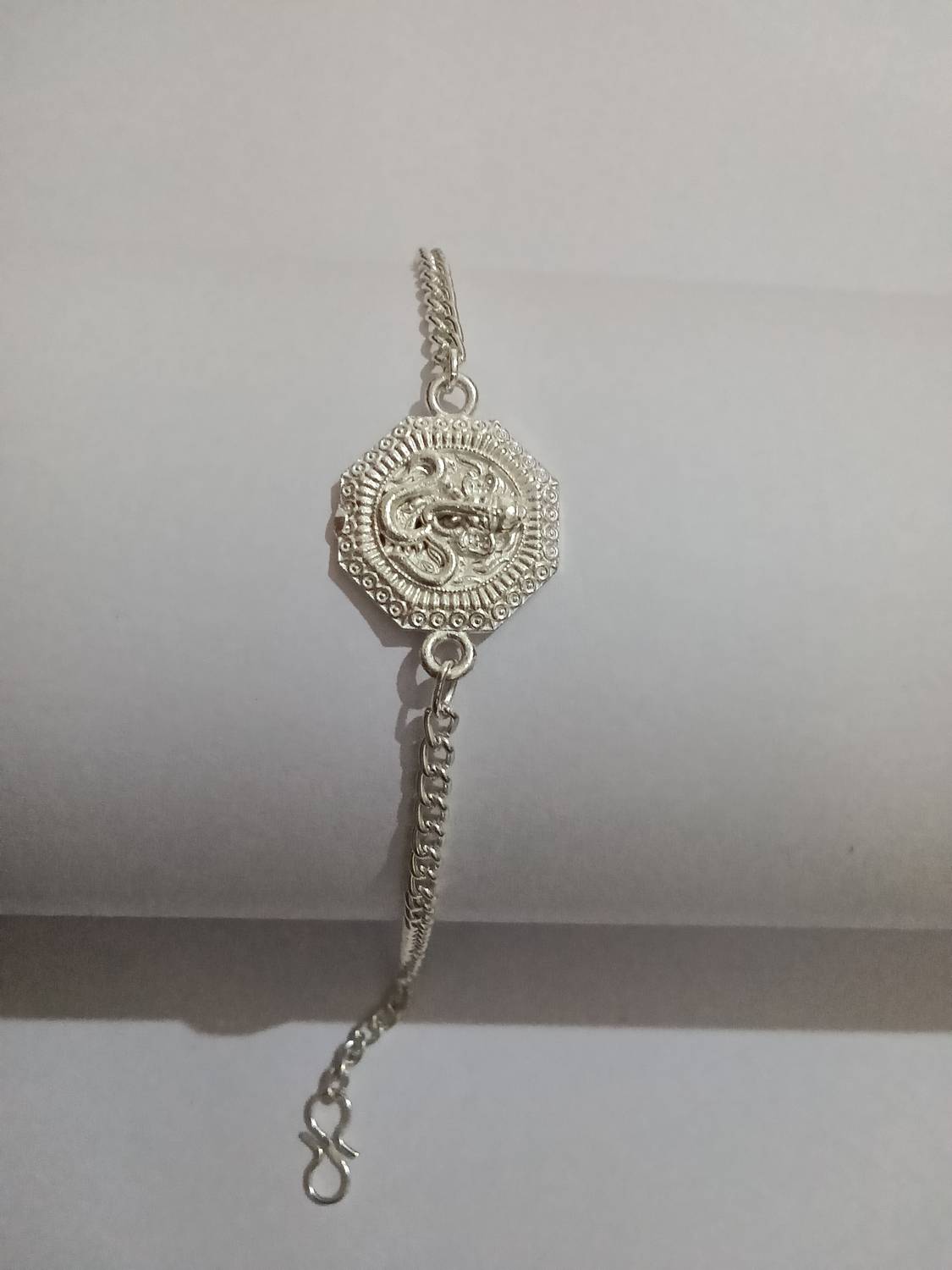 Bracelet Rakhi 016 Silver Artificial Flower Set by AAA GEMSANDJEWELS