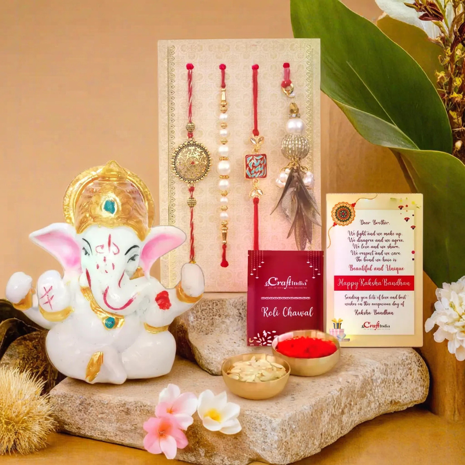 Image of Designer D1434P6C6MSGG638 Assorted Rakhi by eCraftIndia