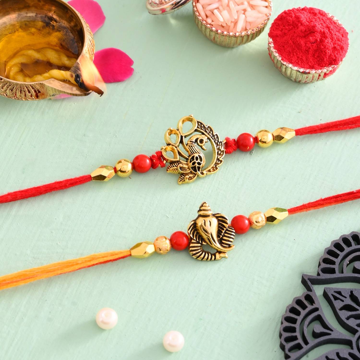 Designer RK438_RK439 Assorted Chawal Roli Pack Set by Ascension