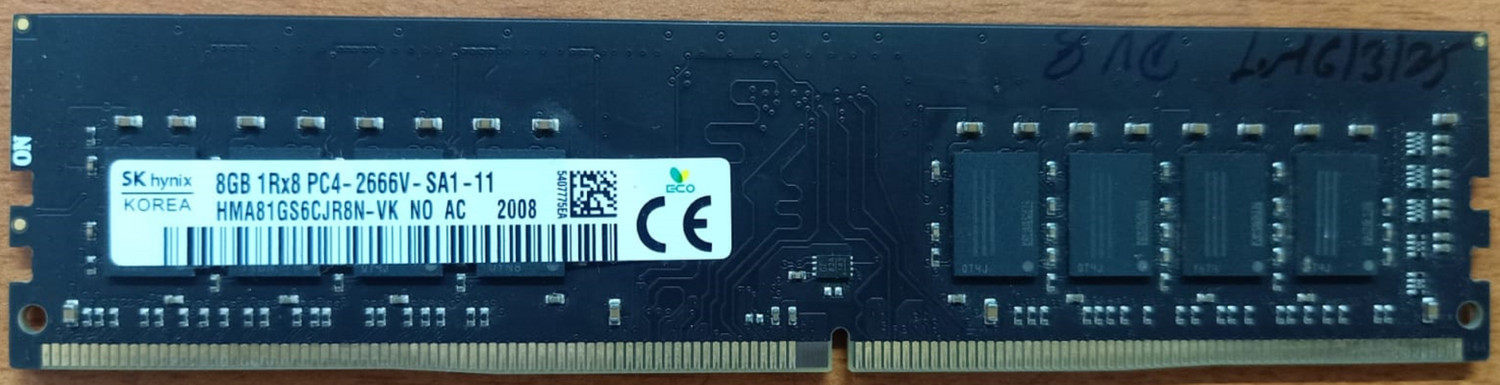 Image of Sk Hynix DDR4 SDRAM DDR4 8 GB (Single Channel) PC DDR4 SDRAM (HMA81GS6CJR8N-VK)