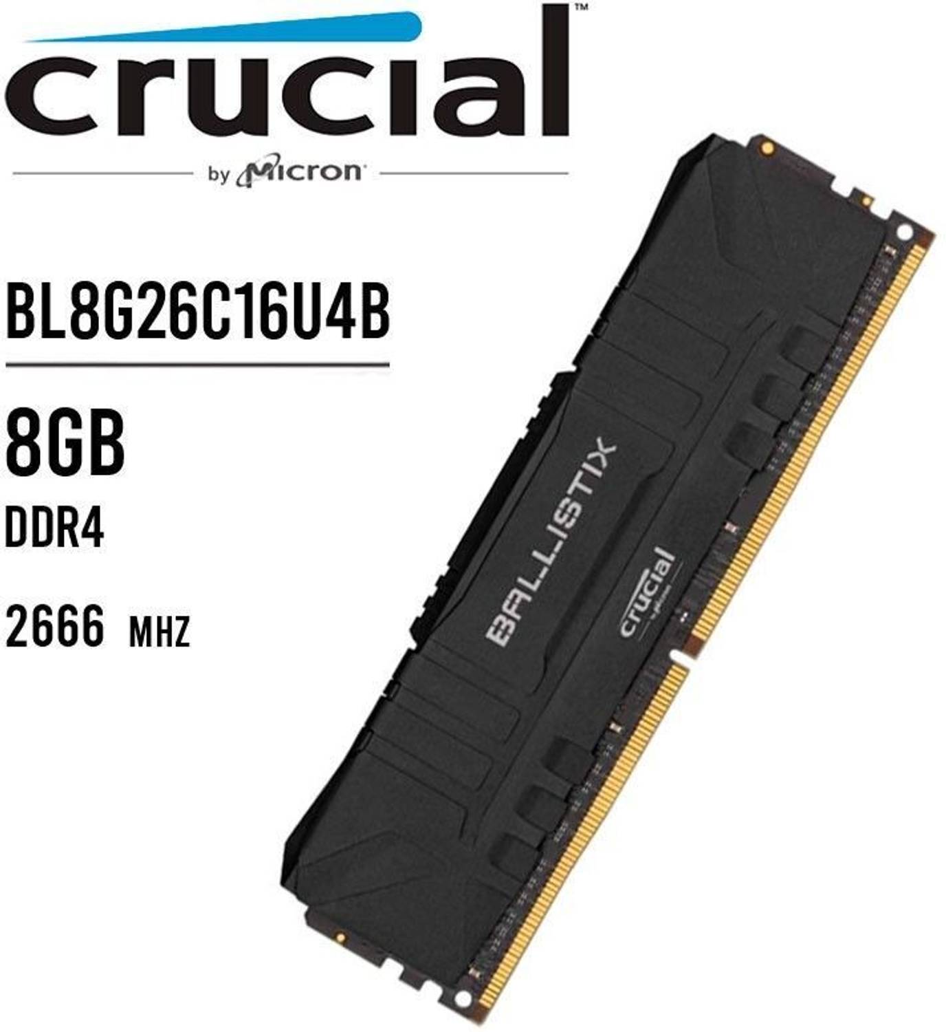 Crucial 2666Mhz Ballistix Performance Desktop & Gaming Memory