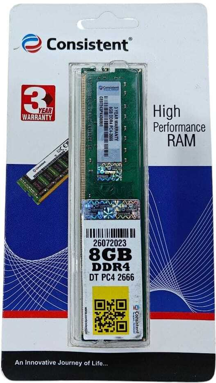 Image of consistant RAM DDR4 8 GB (Single Channel) PC (2666)