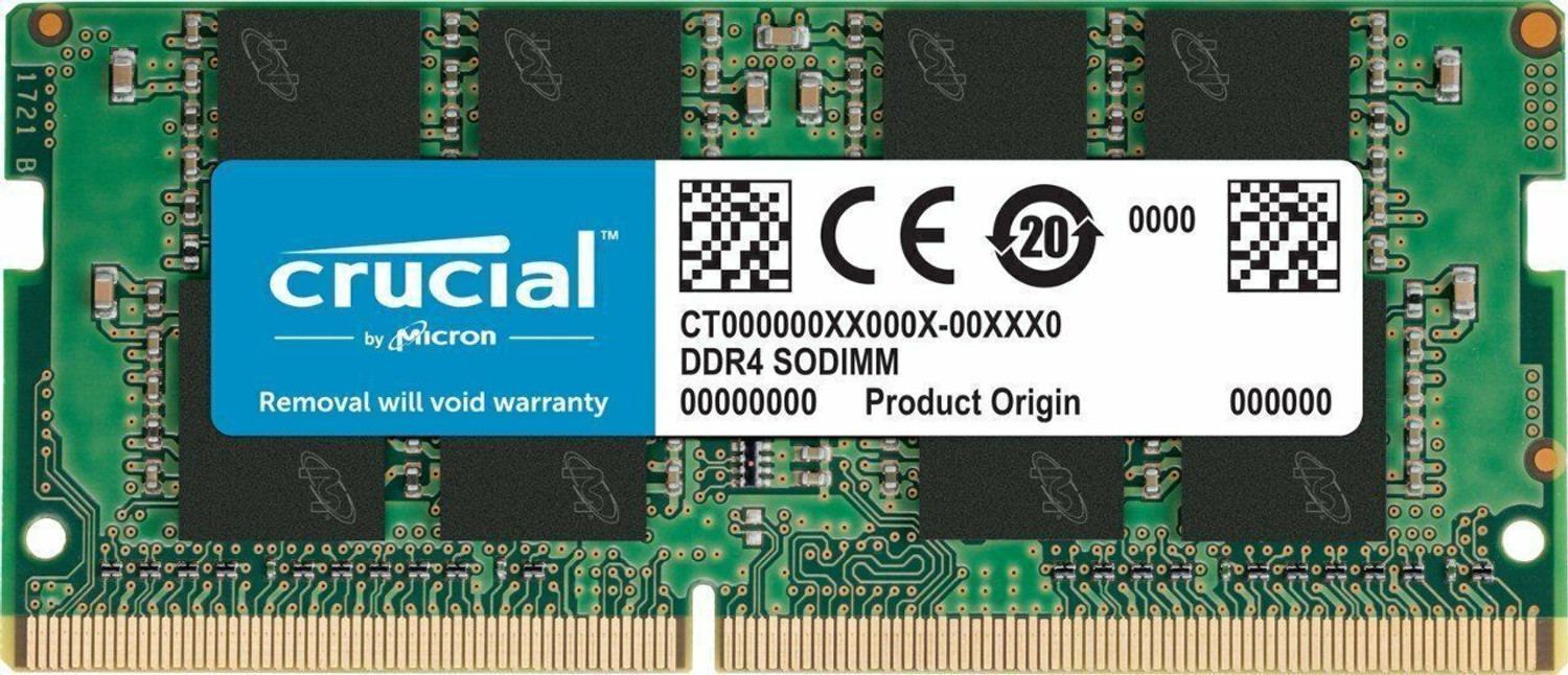 Image of Crucial 3200 DDR4 16 GB (Single Channel) Laptop SDRAM (CB16GS3200) or (CT16G4SFRA32A)