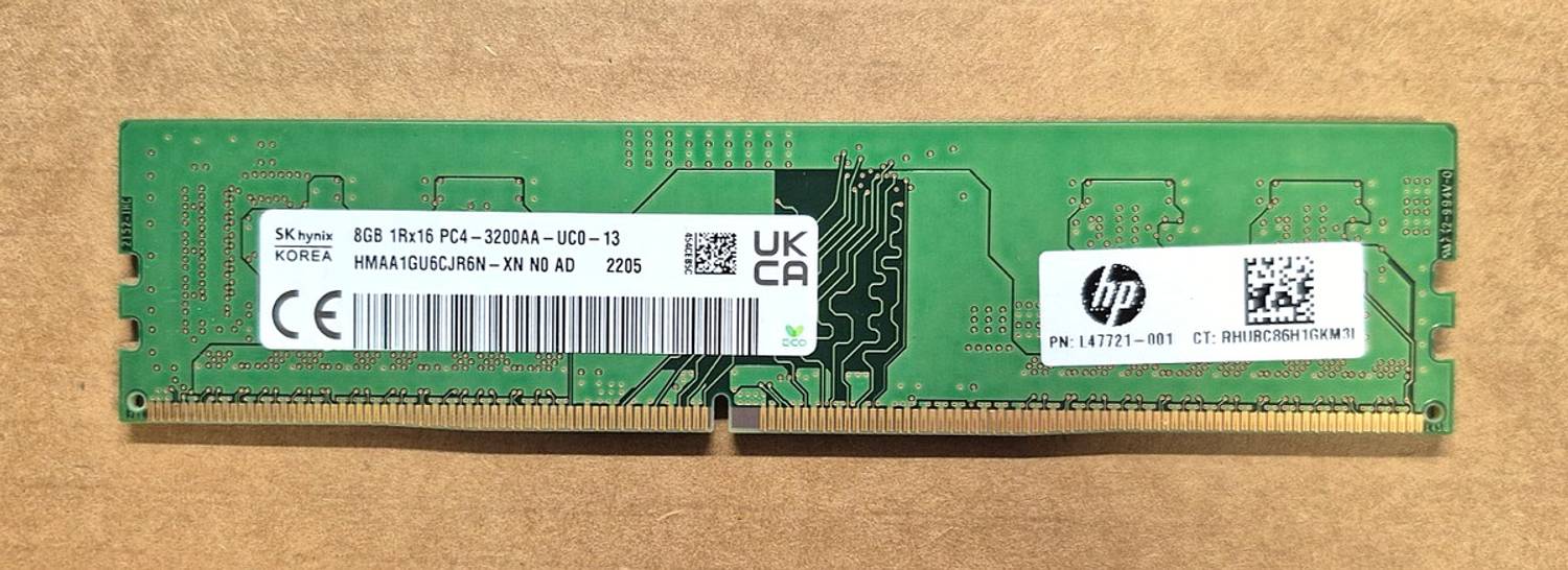 Sk Hynix PC4-3200AA ,1RX8 DDR4 8 GB (Single Channel) PC (HYNIX RAM