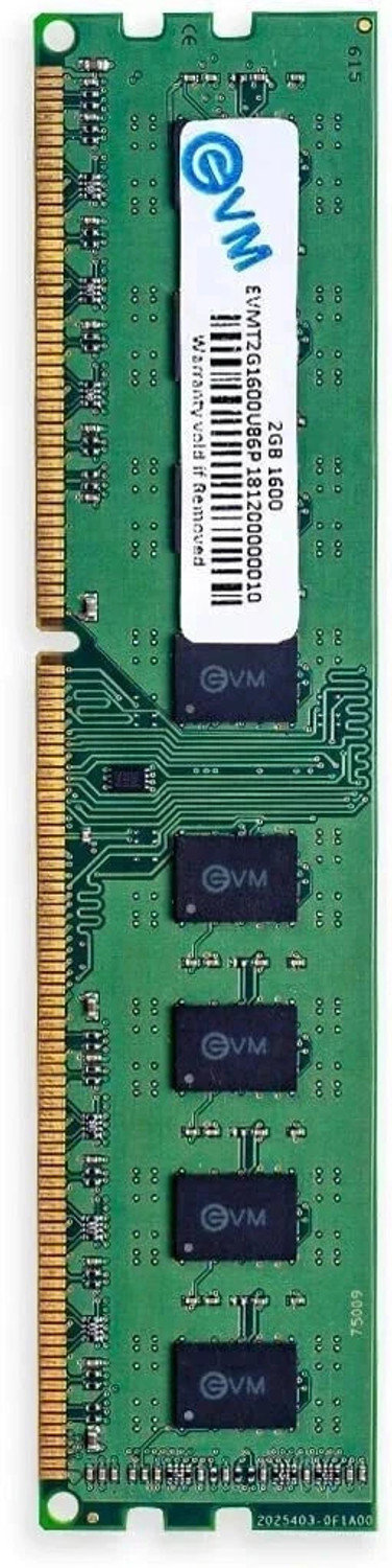 Image of EVM Desktop RAM DDR3 2 GB (Dual Channel) PC (EVMT2G1600U86P)