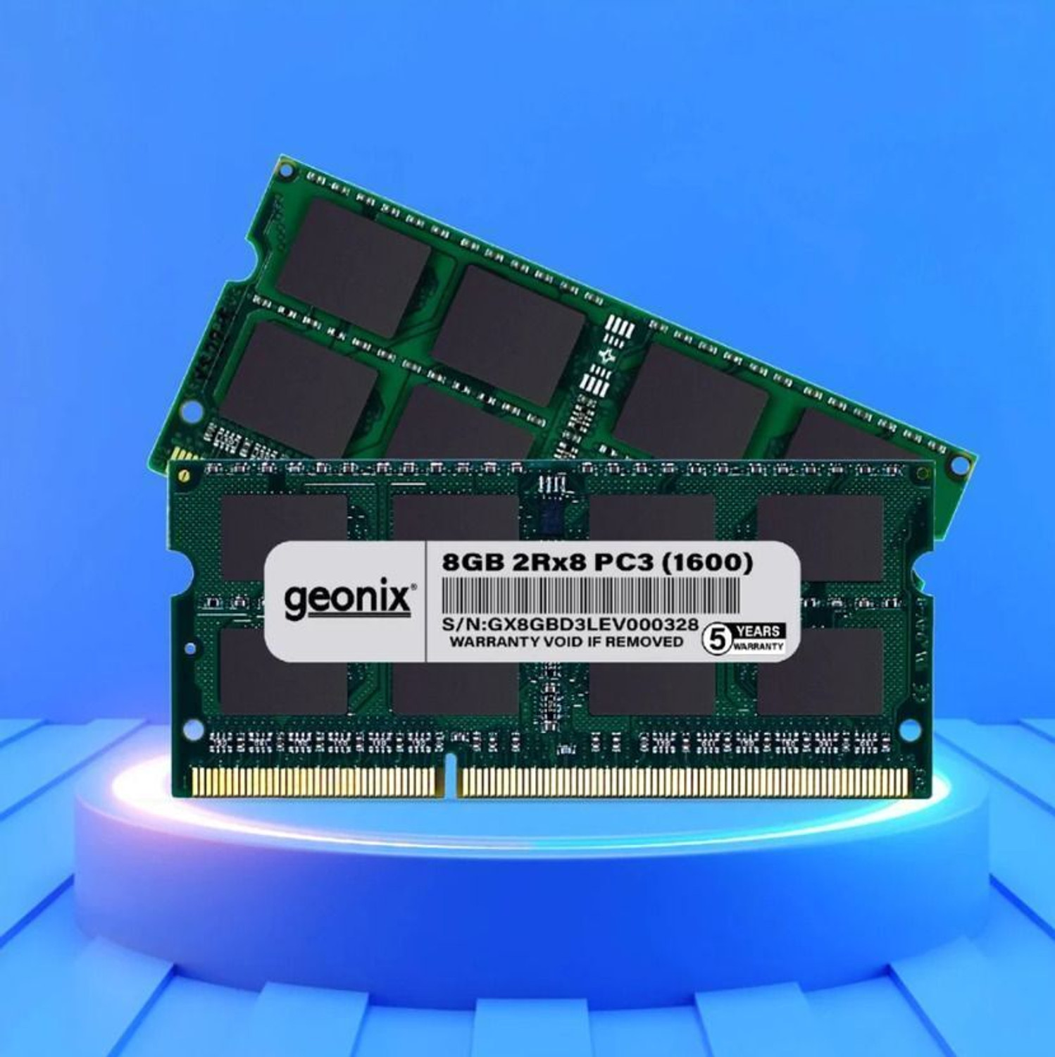 Image of Geonlx Laptop RAM DDR3 8 GB (Dual Channel) Laptop DDR3L (8GB DDR3L 1600 MHz | Pin-204 | Volt- 1.35v | Unbuffered | Cas Latency CL11)