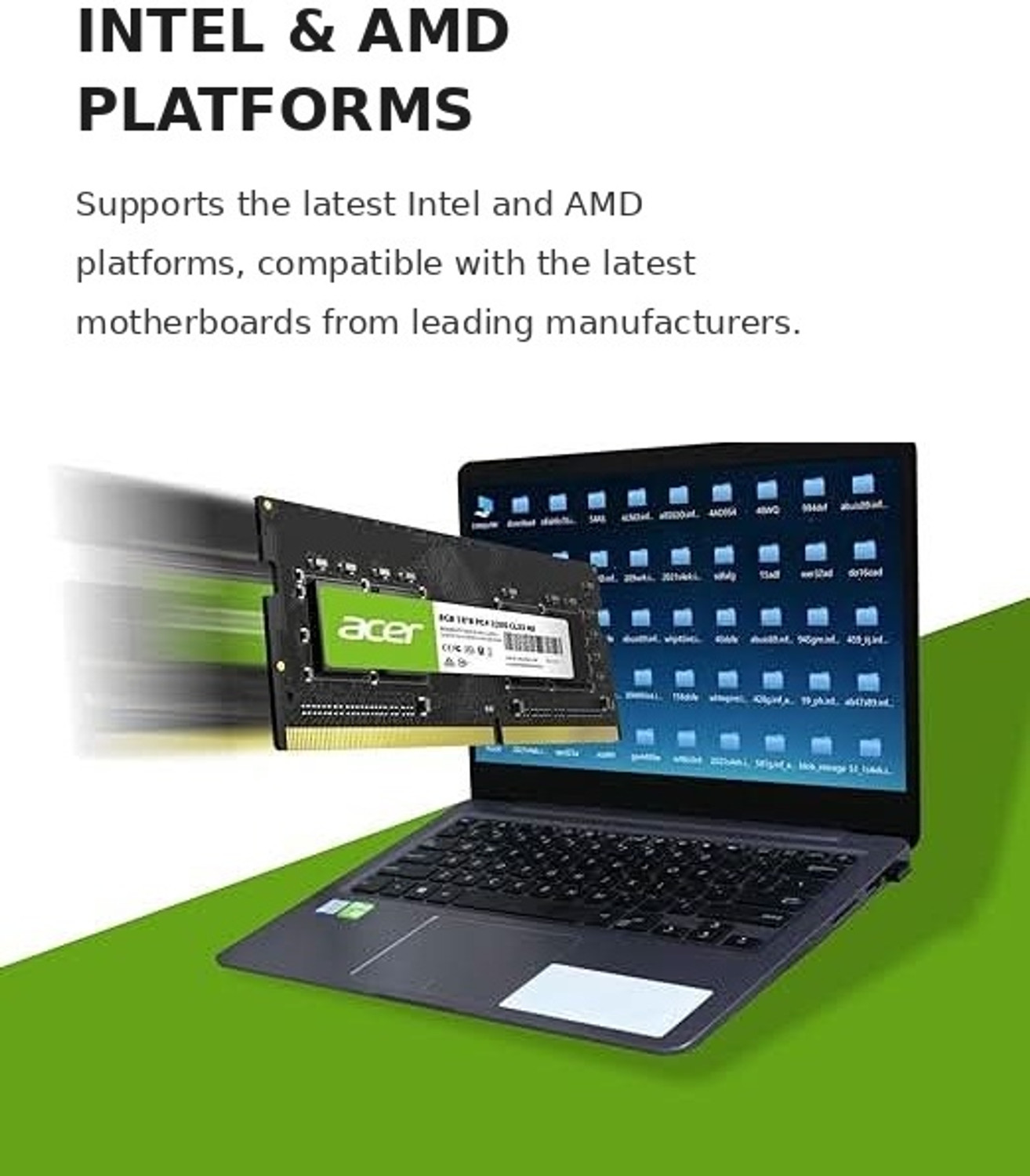 Image of Acer SD100 RAM DDR4 8 GB (Single Channel) Laptop DRAM (SD100)