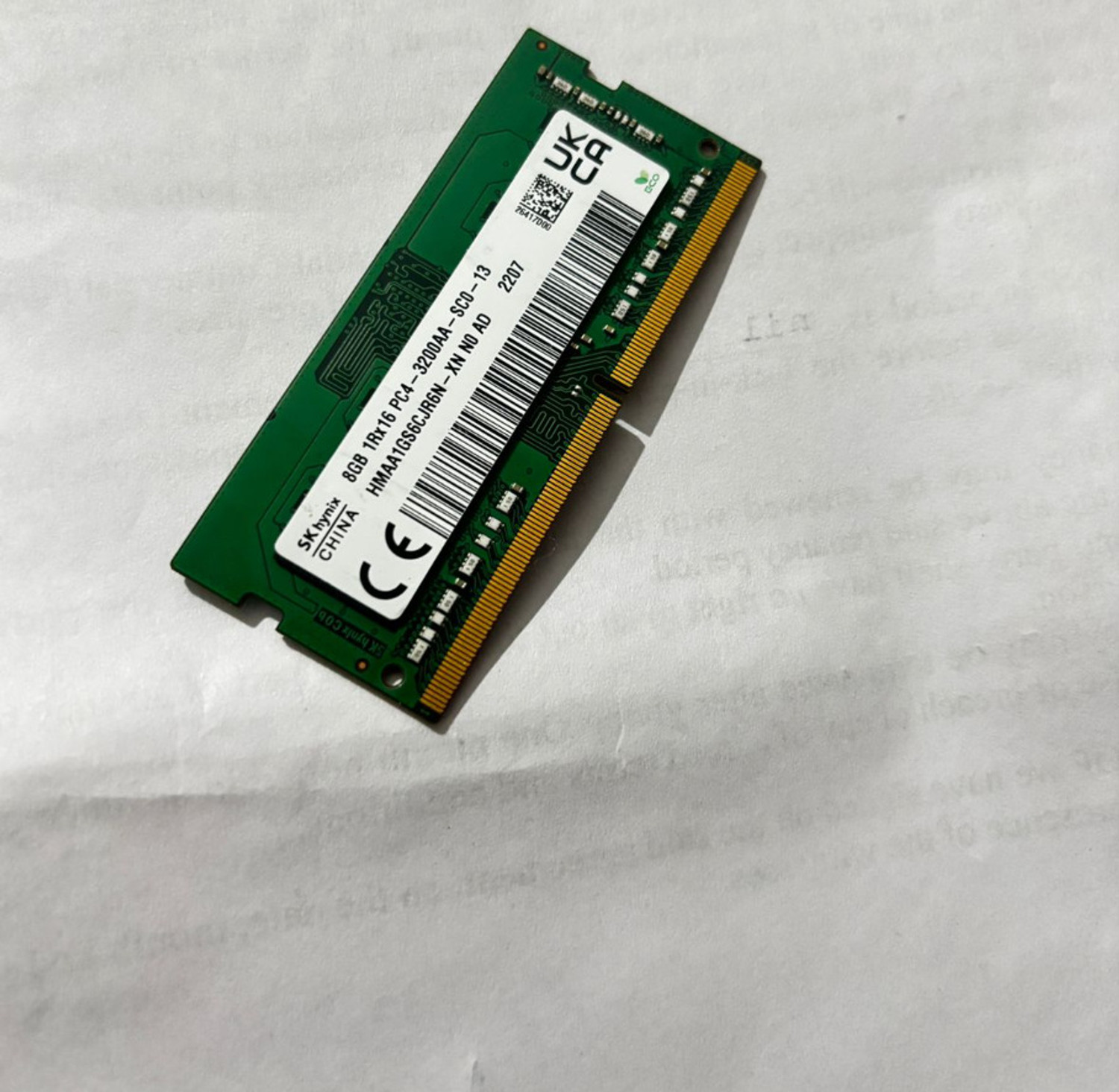 Image of Sk Hynix PC-3200AA DDR4 8 GB (Single Channel) Laptop (3200AA)