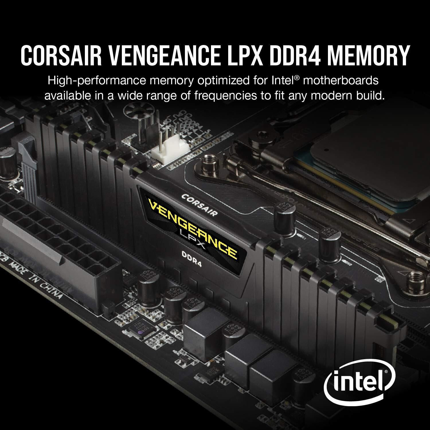 Image of Corsair Vengeance 16GB (2x8GB) DDR4 3200MHz Desktop RAM | Gaming Perfrmance | DDR4 16 GB (Dual Channel) PC DRAM (CMK16GX4M2B3200C16)
