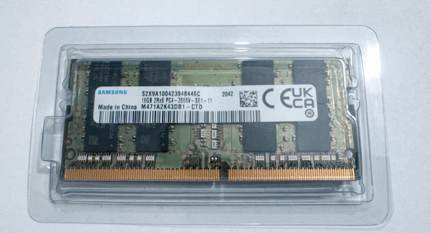 Image of Sumsang DDR4 DDR4 16 GB (Single Channel) Laptop DDR4 (M471A2K43DB1-CTD)