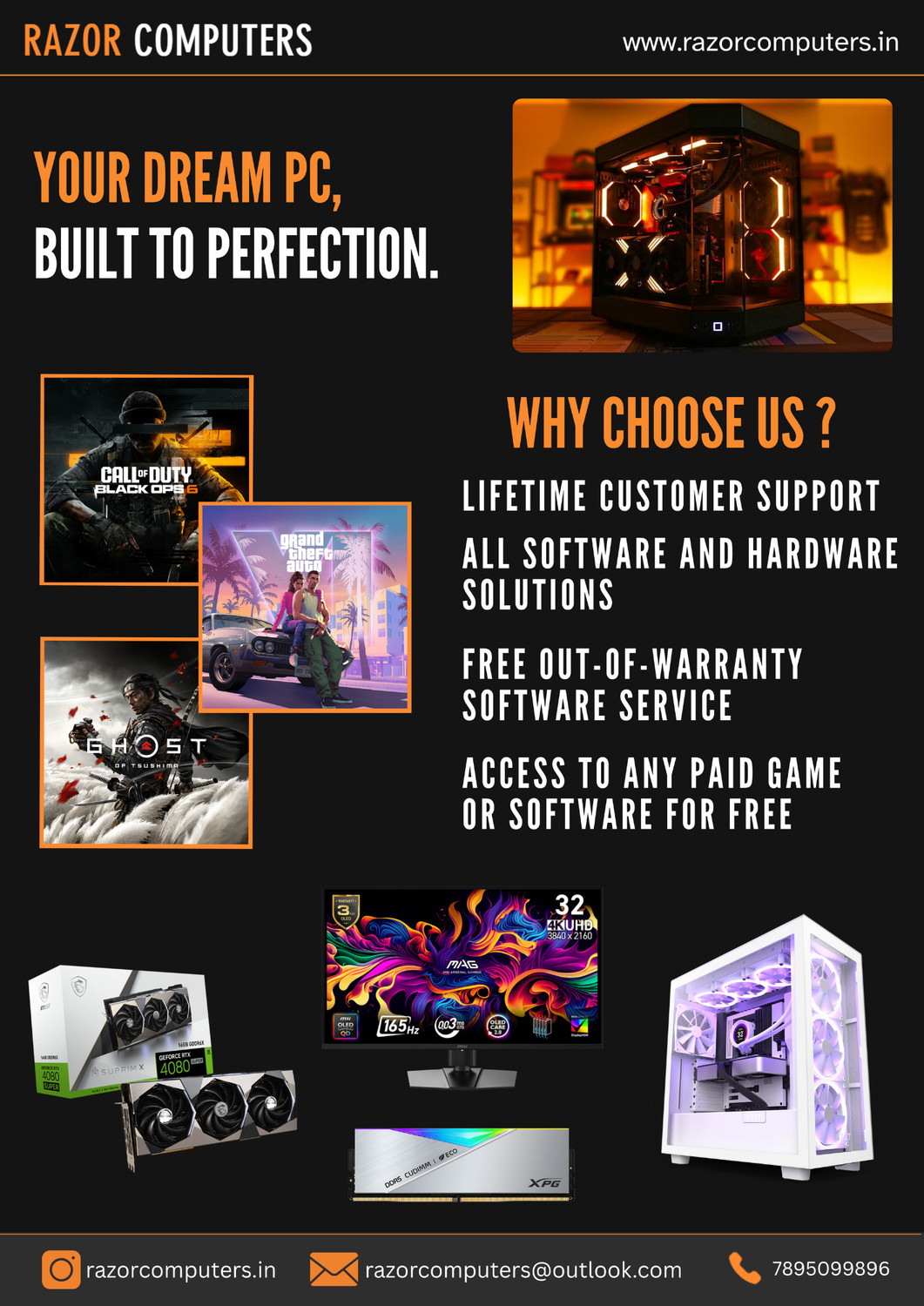 Image of Ant Esports Elite 1100 Mid-Tower Gaming Cabinet with USB 2.0 and USB 3.0 Ports Compatible with Computer
