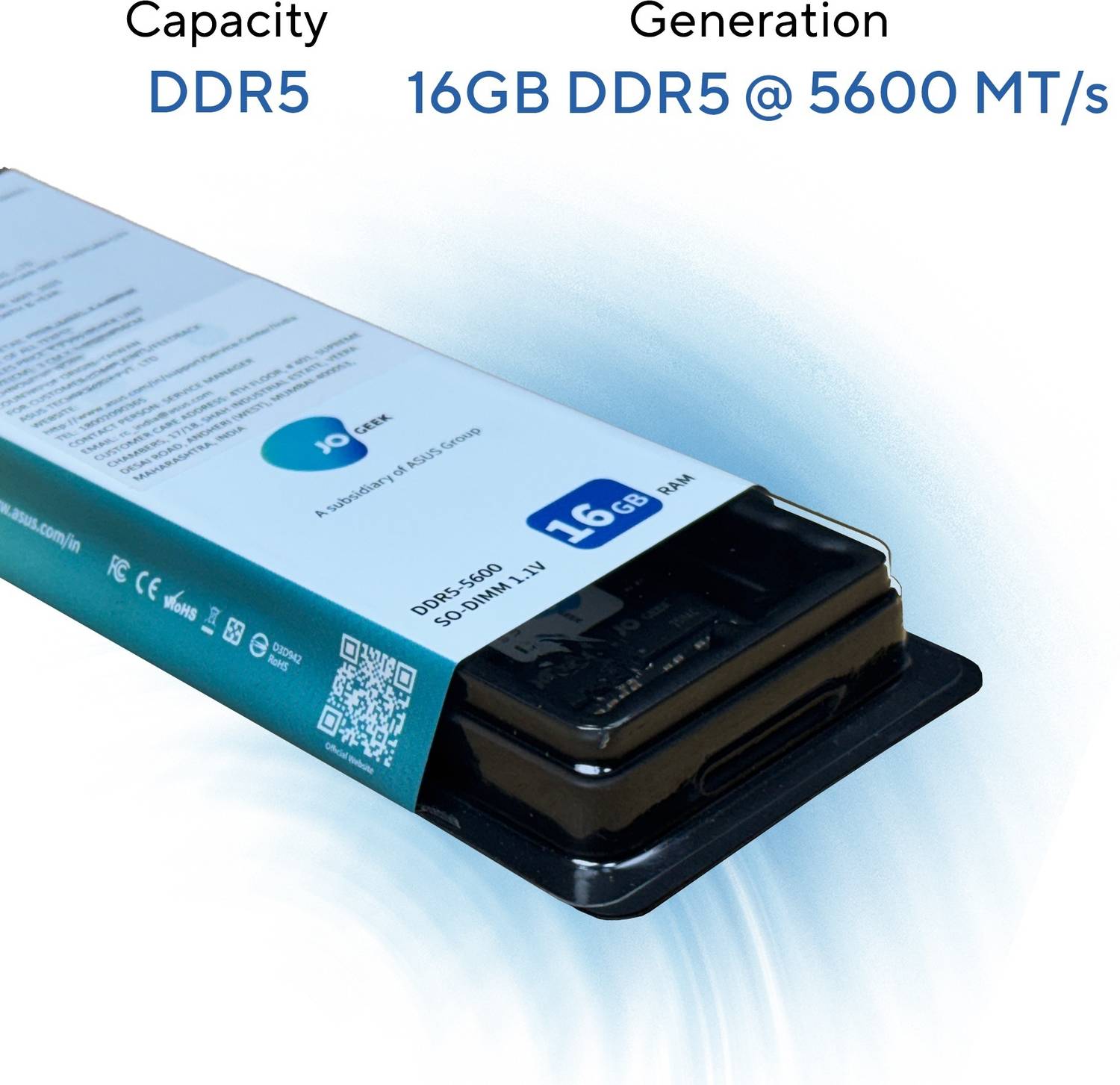 JOGEEK 5600 MT/s, SO-DIMM Memory, High-Speed Performance, Low