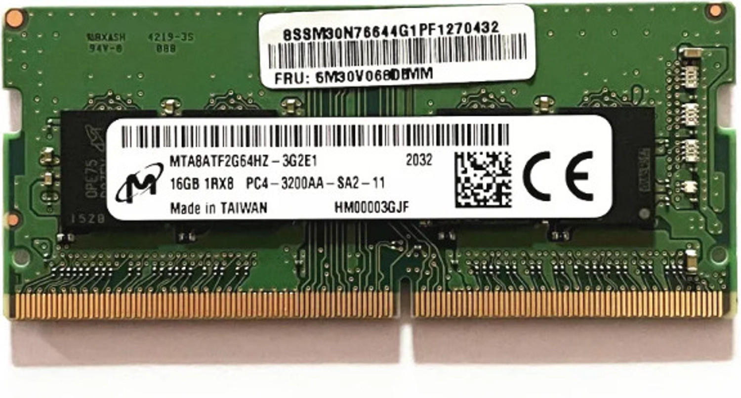 Image of MlCRON PC4-3200A DDR4 16 GB (Dual Channel) Laptop (MTA8ATF2G64HZ-3G2F1)