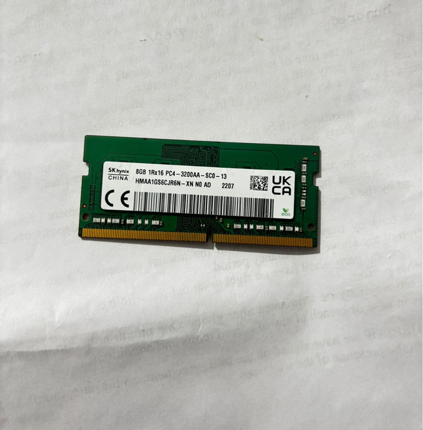 Image of Sk Hynix PC-3200AA DDR4 8 GB (Single Channel) Laptop (3200AA)