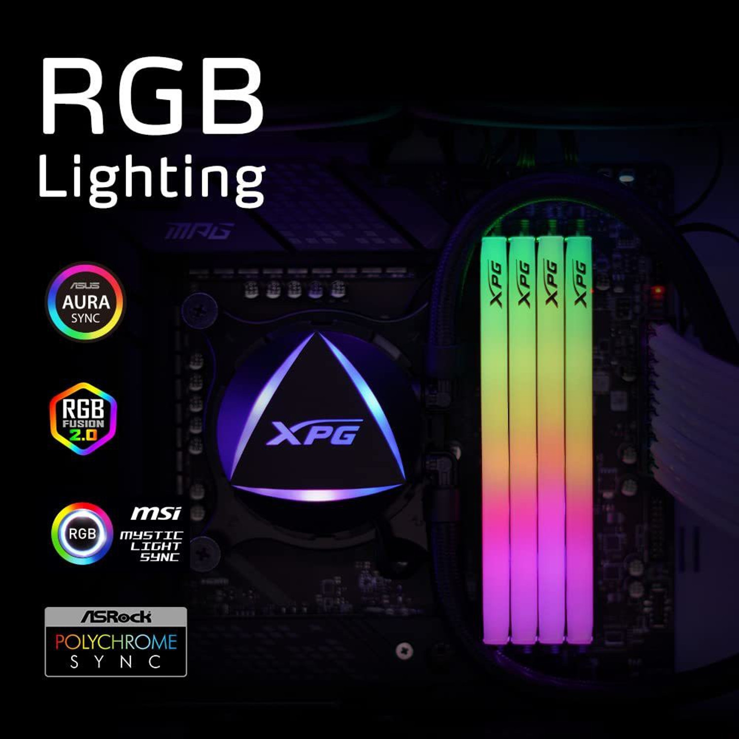 Image of XPG Caster RGB DDR5 16 GB (Single Channel) PC (6000 MHz Desktop RAM - AX5U6000C4016G-CCARGY)