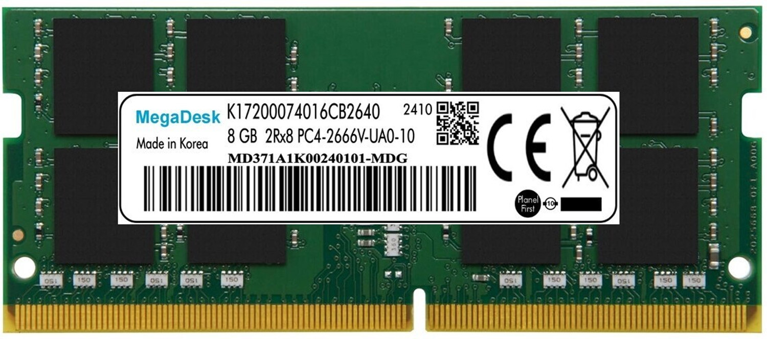 Image of MegaDesk Laptop PC4 DDR4 8 GB (Single Channel) PC (High-Performance 2666mhz for Laptop RAM 1.2V - Compatible Laptop)