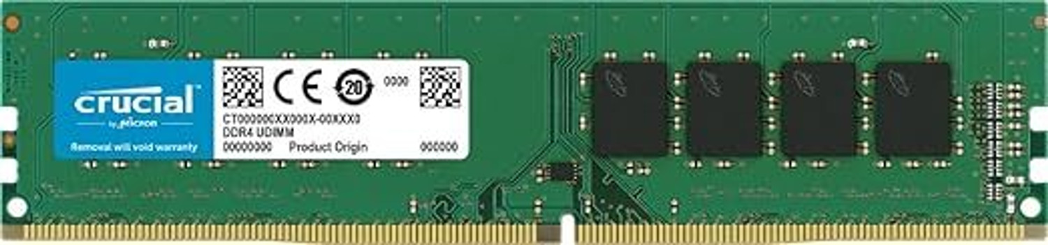 Image of Crucial Memory DDR4 16 GB (Single Channel) PC DDR4 U-DIMM (Unbuffered DIMM) (16GB DDR4 3200MHz Desktop Memory)