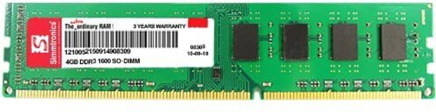 SIMMRTONICS DDR3 4GB 1600 DSKTP DDR3 4 GB (Single Channel) PC (DD