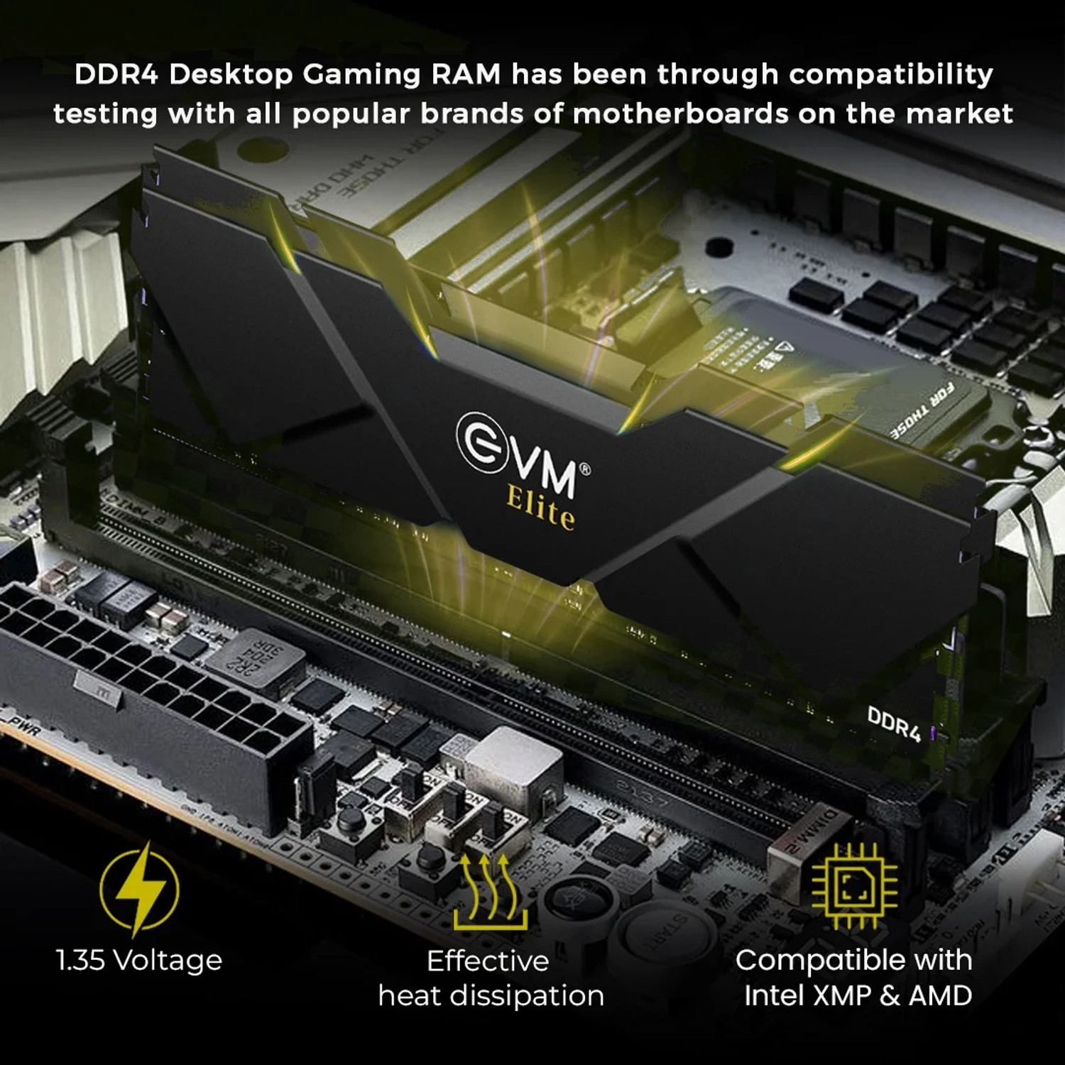 Image of EvmZone EVM Elite DDR4 8 GB (Single Channel) PC DRAM Type DDR4 (Elite Gaming)