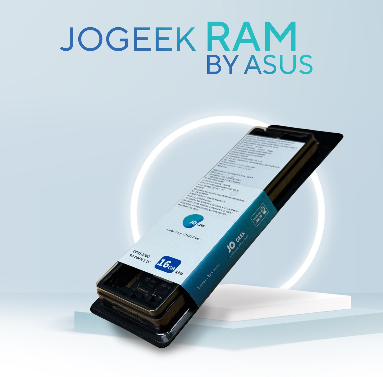 Image of JOGEEK 5600 MT /s, SO-DIMM Memory, High-Speed Performance, Low Voltage Requirement DDR5 16 GB (Dual Channel) Laptop, PC SDRAM (DDR5 5600MHz 16GB)