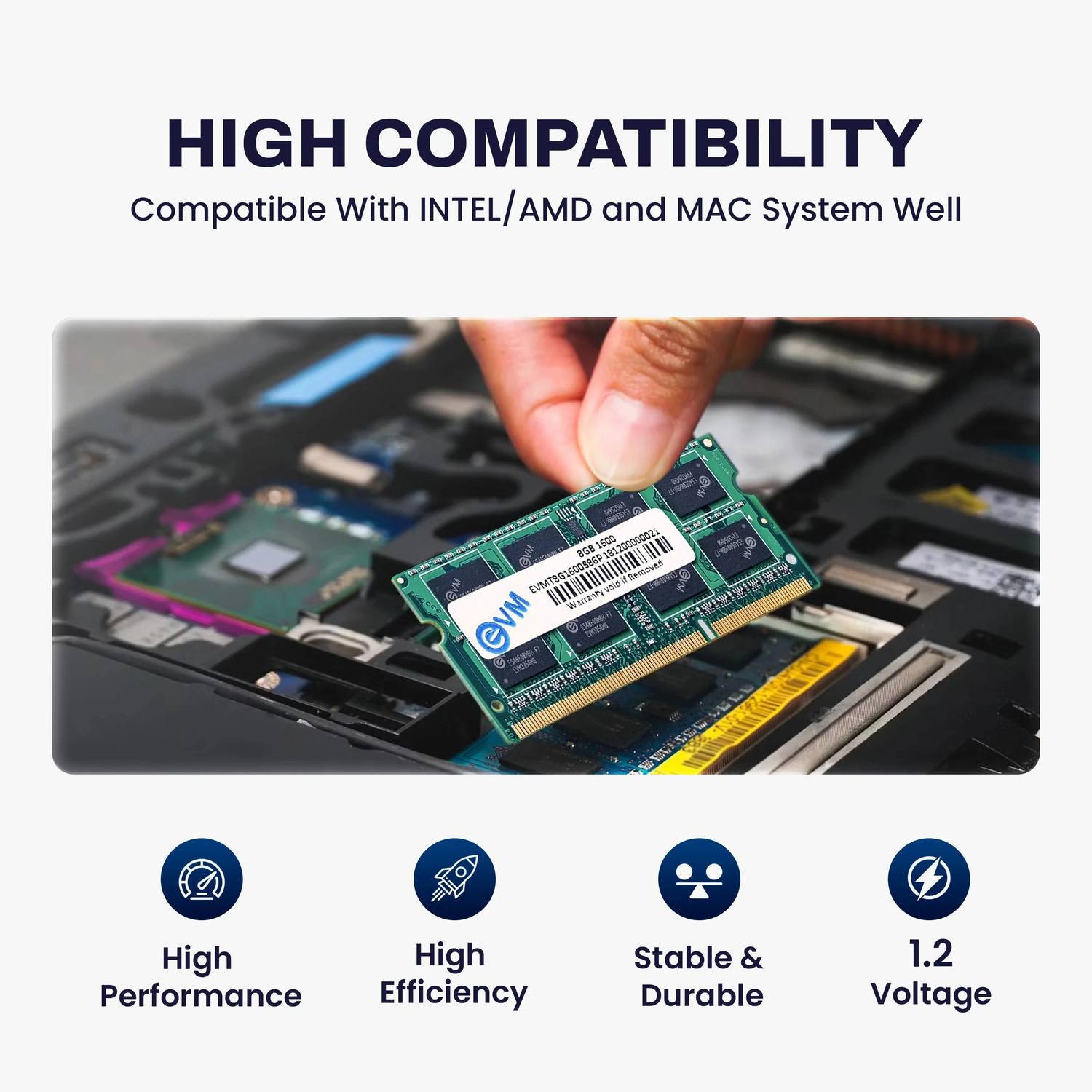 EVM 8GB DDR3 Laptop RAM Black - Image 5