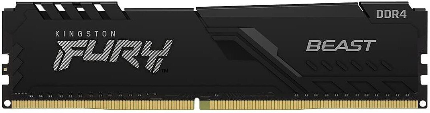 Image of KINGSTON Fury Beast (Gaming) DDR4 8 GB (Single Channel) PC (8GBx1) 3200MHz CL16 Desktop RAM (Fury Beast)