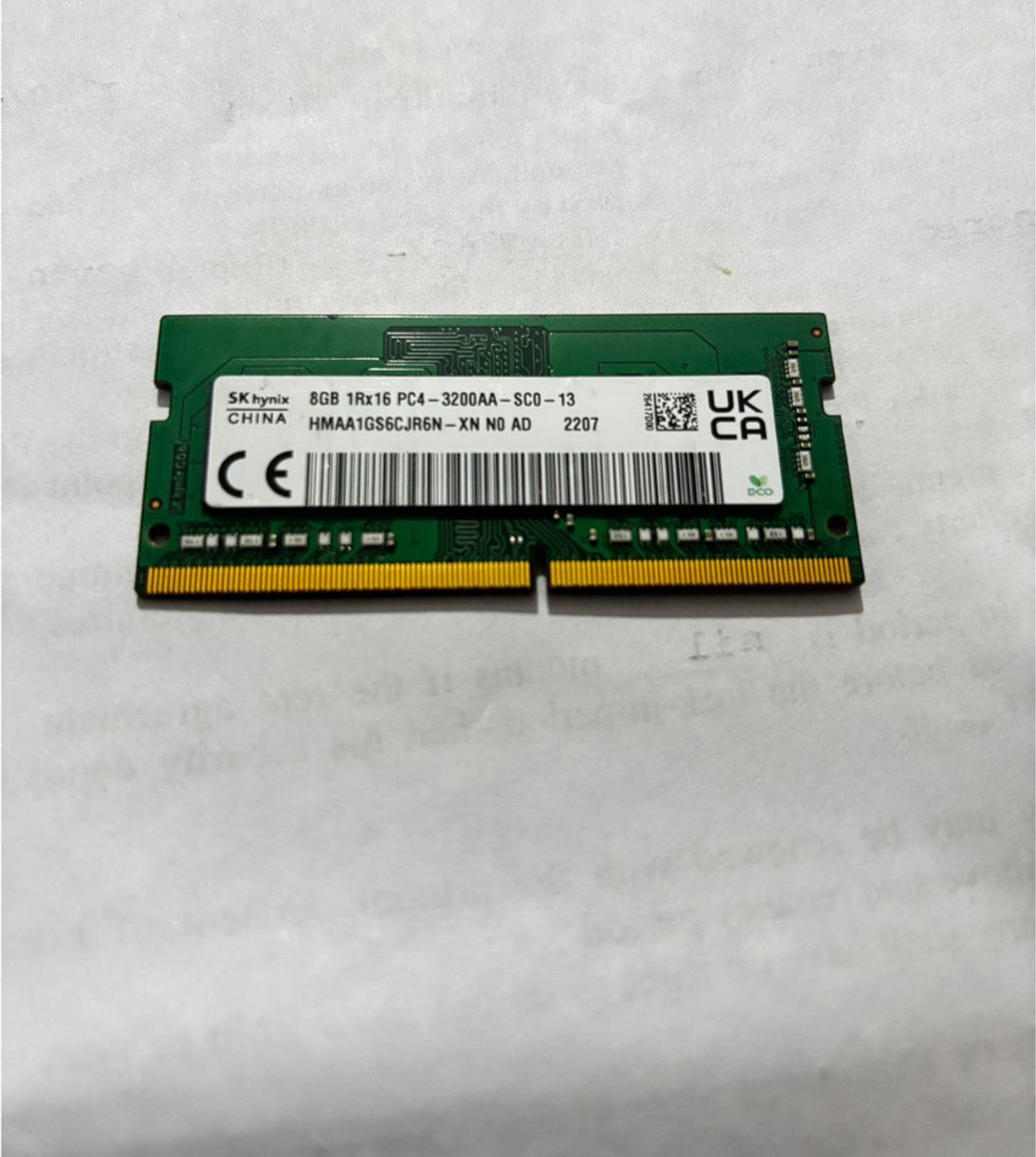 Sk Hynix PC-3200AA DDR4 8 GB (Single Channel) Laptop (3200AA) - Sk