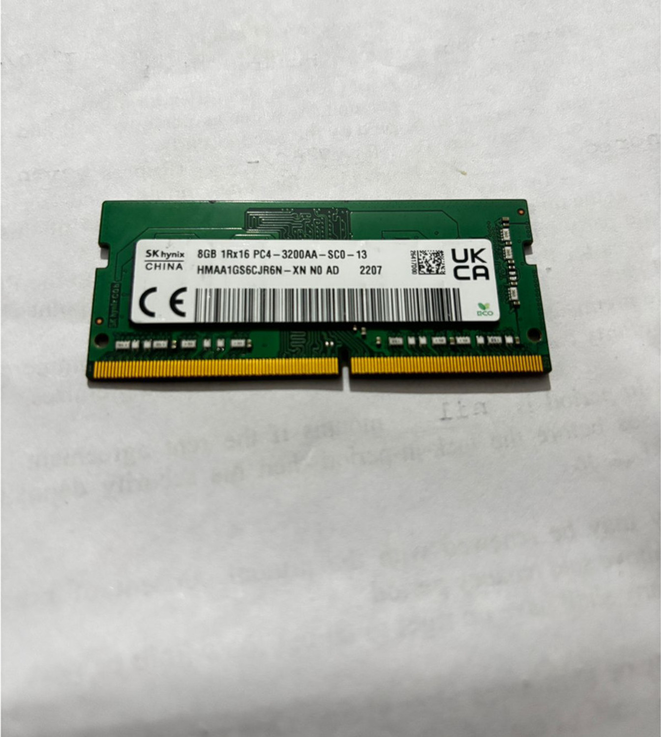 Image of Sk Hynix PC-3200AA DDR4 8 GB (Single Channel) Laptop (3200AA)