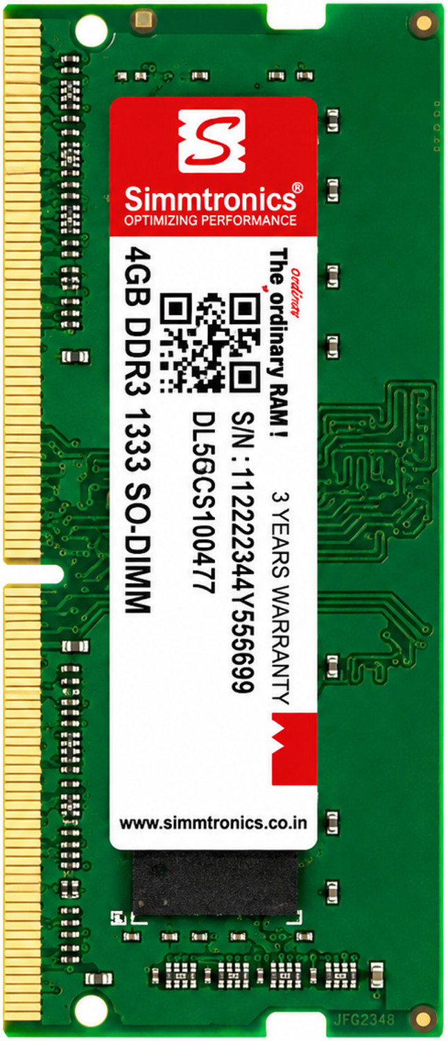 Image of simtronics 3200Mhz DDR4 4 GB Laptop, Mac, PC, Server (SO-DIMM RAM DDR4 4GB 3200Mhz)