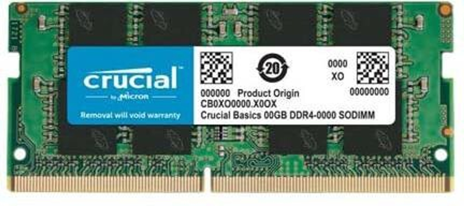 Image of Crucial Basic 8GB DDR4 2666MHZ SODIMM 1.2V CL19 DDR4 8 GB Laptop DDR4 (8GB DDR4 2666MHZ SODIMM Laptop Memory CB8GS2666)