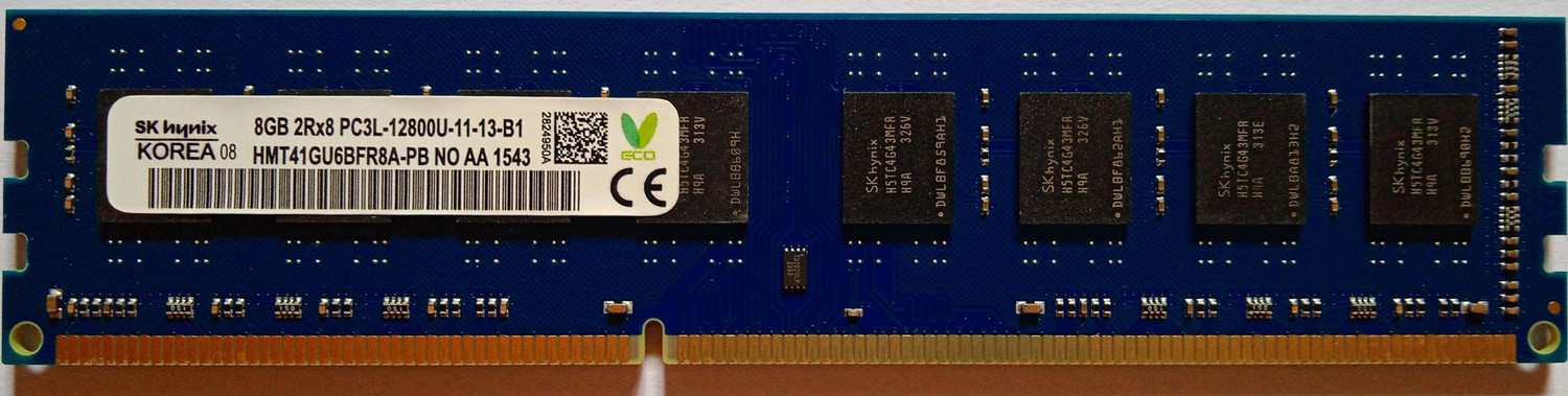 Image of Sk Hynix Desktop RAM DDR3 8 GB (Single Channel) PC SDRAM (8GB DDR3 1600 MHz | Pin-240 | Volt- 1.35v | 2Rx8 Dual Rank | 16 Chip)
