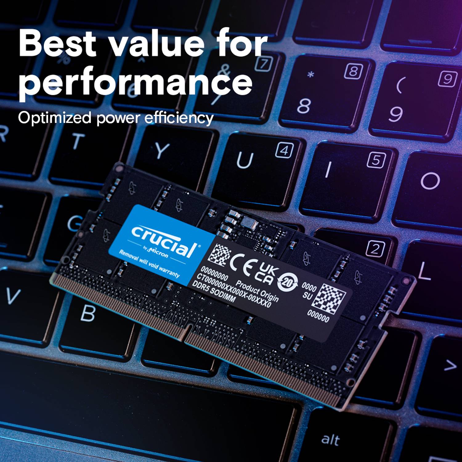 Crucial CT 4800 DDR5 8 GB (Dual Channel) Laptop DRAM (CT8G48C40S5