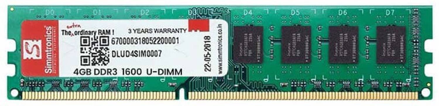 simtronics RAM DDR3 4 GB PC SDRAM (1600 DESKTOP)