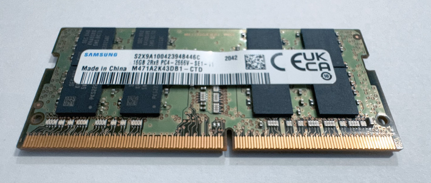 Image of Sumsang DDR4 DDR4 16 GB (Single Channel) Laptop DDR4 (M471A2K43DB1-CTD)