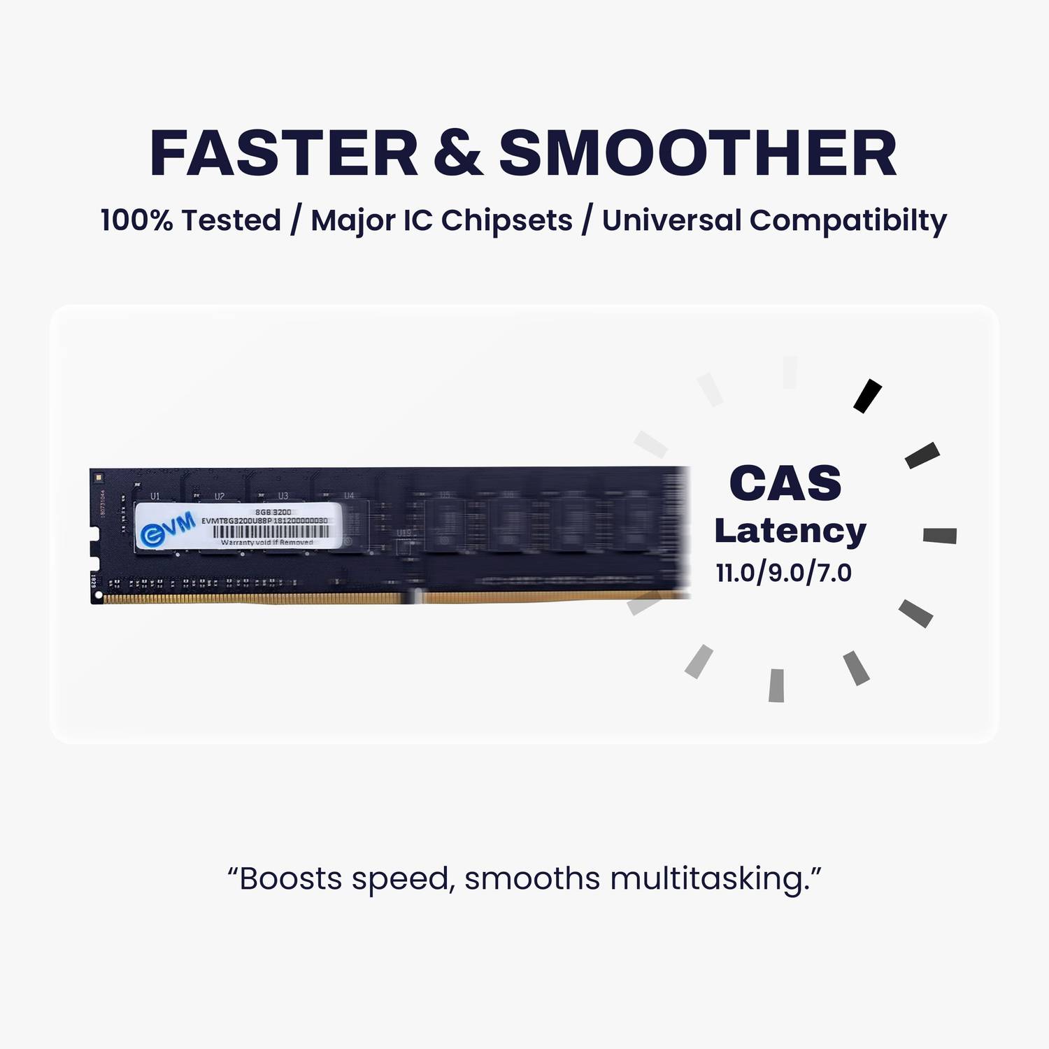 EVM Desktop RAM DDR4 8GB Black - Image 4